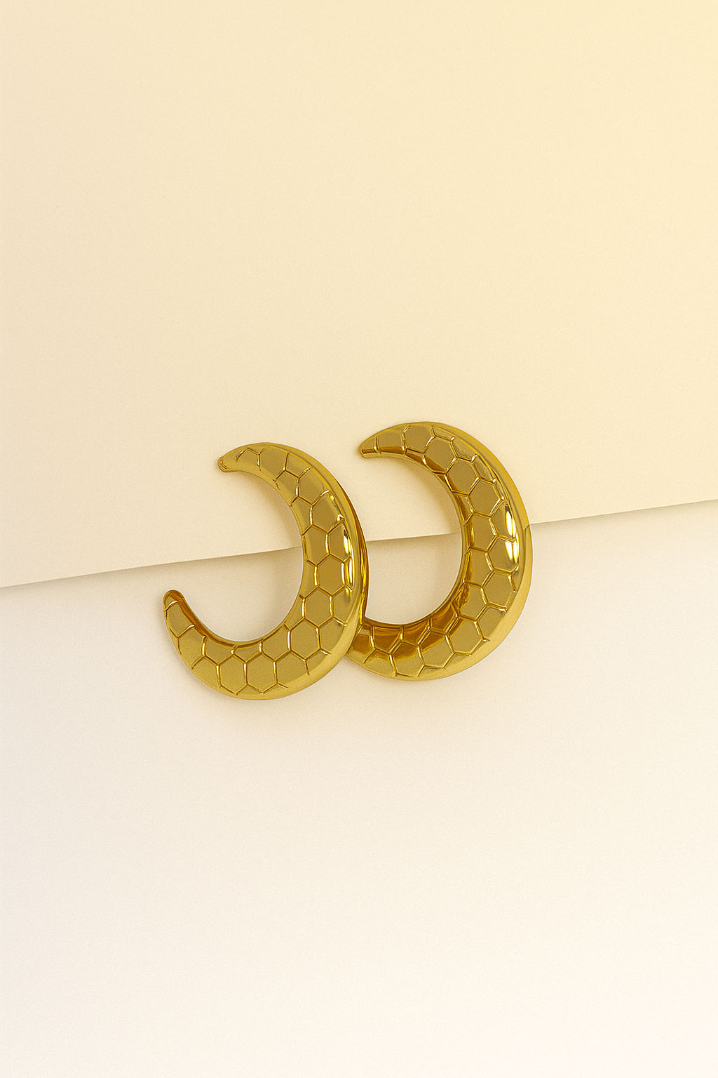 Golden Crescent Hoops
