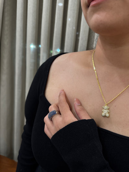 Crystal Teddy Pendant