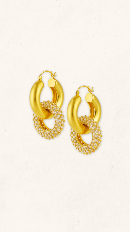 Lustre Luxe Crystal Hoop Earrings