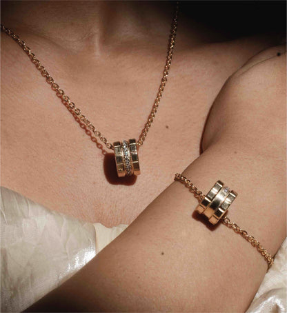 Dual Harmony Pendant Necklace