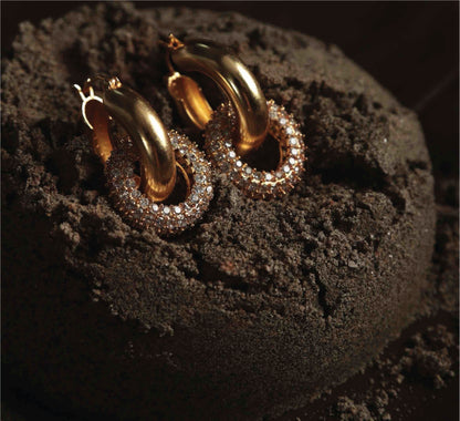 Lustre Luxe Crystal Hoop Earrings