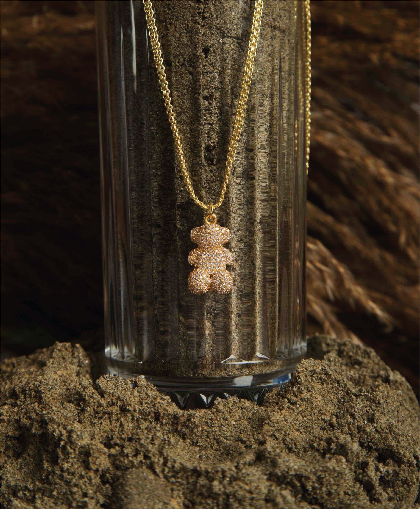 Crystal Teddy Pendant